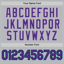 Charger l'image dans la galerie, Custom Gray Purple Black-Teal Authentic Throwback Baseball Jersey