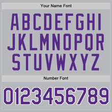 Charger l'image dans la galerie, Custom Gray Purple-White Authentic Throwback Baseball Jersey