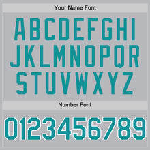 Charger l'image dans la galerie, Custom Gray Teal-White Authentic Throwback Baseball Jersey