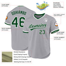Charger l'image dans la galerie, Custom Gray Green-White Authentic Throwback Baseball Jersey