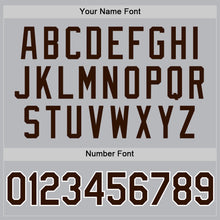 Charger l'image dans la galerie, Custom Gray Brown-White Authentic Throwback Baseball Jersey