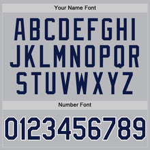 Charger l'image dans la galerie, Custom Gray Navy-White Authentic Throwback Baseball Jersey