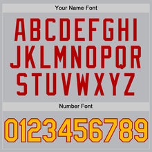 Charger l'image dans la galerie, Custom Gray Gold-Red Authentic Throwback Baseball Jersey