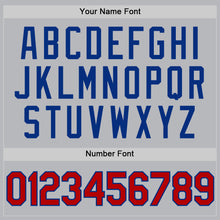 Charger l'image dans la galerie, Custom Gray Red-Royal Authentic Throwback Baseball Jersey