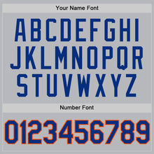 Charger l'image dans la galerie, Custom Gray Royal-Orange Authentic Throwback Baseball Jersey