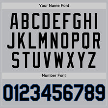 Charger l'image dans la galerie, Custom Gray Black-Blue Authentic Throwback Baseball Jersey