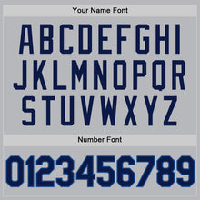 Charger l'image dans la galerie, Custom Gray Navy-Blue Authentic Throwback Baseball Jersey