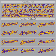 Charger l'image dans la galerie, Custom Gray Purple-Gold Authentic Throwback Basketball Jersey