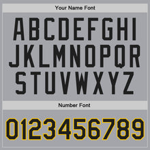 Загрузить изображение в средство просмотра галереи, Custom Gray Black-Gold Authentic Throwback Basketball Jersey