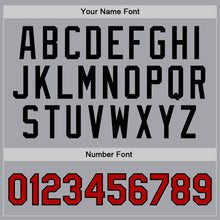 Load image into Gallery viewer, Custom Gray Red-Black Authentic Throwback Basketball Jersey