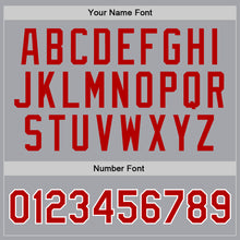 Загрузить изображение в средство просмотра галереи, Custom Gray Red-White Authentic Throwback Basketball Jersey