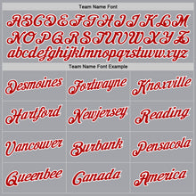 Загрузить изображение в средство просмотра галереи, Custom Gray Red-White Authentic Throwback Basketball Jersey