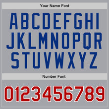 Загрузить изображение в средство просмотра галереи, Custom Gray Red-Royal Authentic Throwback Basketball Jersey