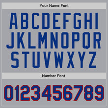 Загрузить изображение в средство просмотра галереи, Custom Gray Royal-Red Authentic Throwback Basketball Jersey