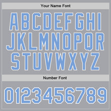 Загрузить изображение в средство просмотра галереи, Custom Gray Light Blue-White Authentic Throwback Basketball Jersey