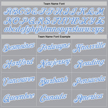 Загрузить изображение в средство просмотра галереи, Custom Gray Light Blue-White Authentic Throwback Basketball Jersey