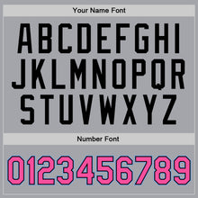 Загрузить изображение в средство просмотра галереи, Custom Gray Pink Black-Light Blue Authentic Throwback Basketball Jersey