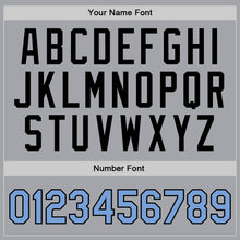 Загрузить изображение в средство просмотра галереи, Custom Gray Light Blue-Black Authentic Throwback Basketball Jersey