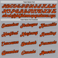 Загрузить изображение в средство просмотра галереи, Custom Gray Orange-Black Authentic Throwback Basketball Jersey