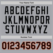 Загрузить изображение в средство просмотра галереи, Custom Gray Black-Orange Authentic Throwback Basketball Jersey