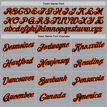 Загрузить изображение в средство просмотра галереи, Custom Gray Black-Orange Authentic Throwback Basketball Jersey