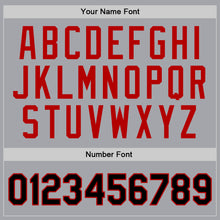 Загрузить изображение в средство просмотра галереи, Custom Gray Black-Red Authentic Throwback Basketball Jersey