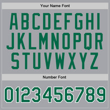 Загрузить изображение в средство просмотра галереи, Custom Gray Kelly Green-White Authentic Throwback Basketball Jersey