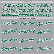 Загрузить изображение в средство просмотра галереи, Custom Gray Kelly Green-White Authentic Throwback Basketball Jersey