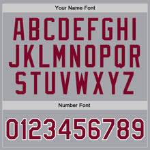 Загрузить изображение в средство просмотра галереи, Custom Gray Maroon-White Authentic Throwback Basketball Jersey