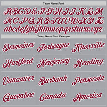 Загрузить изображение в средство просмотра галереи, Custom Gray Maroon-White Authentic Throwback Basketball Jersey