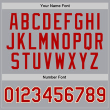 Загрузить изображение в средство просмотра галереи, Custom Gray Red-Cream Authentic Throwback Basketball Jersey