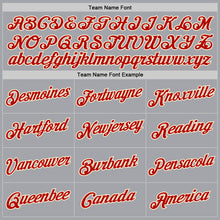 Загрузить изображение в средство просмотра галереи, Custom Gray Red-Cream Authentic Throwback Basketball Jersey