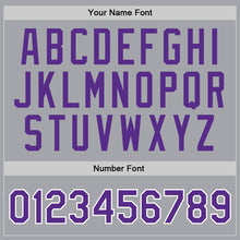 Загрузить изображение в средство просмотра галереи, Custom Gray Purple-White Authentic Throwback Basketball Jersey