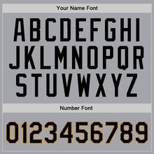 Загрузить изображение в средство просмотра галереи, Custom Gray Black-Old Gold Authentic Throwback Basketball Jersey