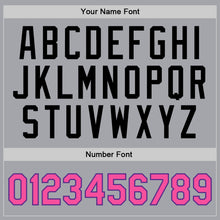 Загрузить изображение в средство просмотра галереи, Custom Gray Pink Purple-Black Authentic Throwback Basketball Jersey