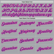 Загрузить изображение в средство просмотра галереи, Custom Gray Pink Purple-Black Authentic Throwback Basketball Jersey