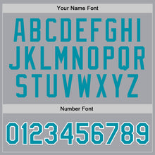 Загрузить изображение в средство просмотра галереи, Custom Gray Teal-White Authentic Throwback Basketball Jersey