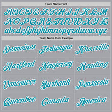 Загрузить изображение в средство просмотра галереи, Custom Gray Teal-White Authentic Throwback Basketball Jersey