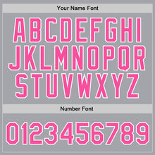 Загрузить изображение в средство просмотра галереи, Custom Gray Pink-White Authentic Throwback Basketball Jersey