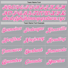 Загрузить изображение в средство просмотра галереи, Custom Gray Pink-White Authentic Throwback Basketball Jersey