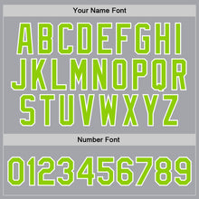 Загрузить изображение в средство просмотра галереи, Custom Gray Neon Green-White Authentic Throwback Basketball Jersey