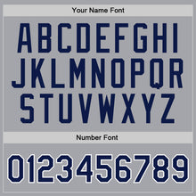 Загрузить изображение в средство просмотра галереи, Custom Gray Navy-White Authentic Throwback Basketball Jersey