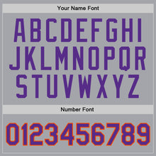 Загрузить изображение в средство просмотра галереи, Custom Gray Purple-Orange Authentic Throwback Basketball Jersey