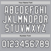 Laden Sie das Bild in den Galerie-Viewer, Custom Gray White-Black Authentic Throwback Basketball Jersey