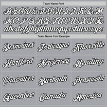 Laden Sie das Bild in den Galerie-Viewer, Custom Gray White-Black Authentic Throwback Basketball Jersey