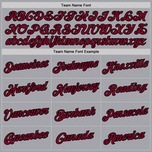 Загрузить изображение в средство просмотра галереи, Custom Gray Maroon-Black Authentic Throwback Basketball Jersey