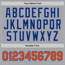 Загрузить изображение в средство просмотра галереи, Custom Gray Orange-Royal Authentic Throwback Basketball Jersey