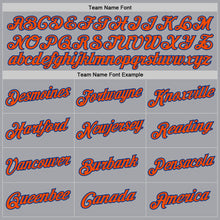 Загрузить изображение в средство просмотра галереи, Custom Gray Orange-Royal Authentic Throwback Basketball Jersey