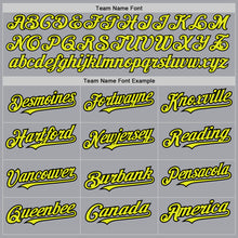 Charger l'image dans la galerie, Custom Gray Neon Yellow-Black Authentic Baseball Jersey