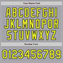 Charger l'image dans la galerie, Custom Gray Neon Yellow-Black Authentic Baseball Jersey